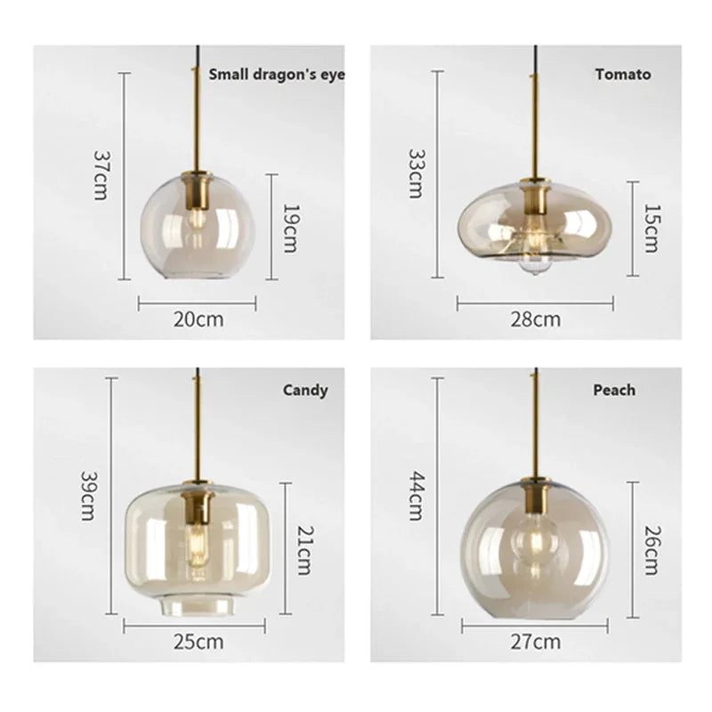 NordicGlas - Moderne Skandinavische Glas Hängeleuchte für Esszimmer und Wohnzimmer