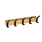 Frendorf | Wandgarderobe mit beweglichen Haken – Skandinavisches Design aus Holz Metall