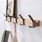 Frendorf | Wandgarderobe mit beweglichen Haken – Skandinavisches Design aus Holz Metall