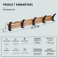 Frendorf | Wandgarderobe mit beweglichen Haken – Skandinavisches Design aus Holz Metall