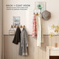 Frendorf | Wandgarderobe mit beweglichen Haken – Skandinavisches Design aus Holz Metall