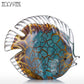 Mehrfarbig Gepunktet Tropischer Fisch Delikate Glas Skulptur Elegante Wohnungsdekoration Glas Fisch Exquisite Raum Wohnungsdekoration Handwerk