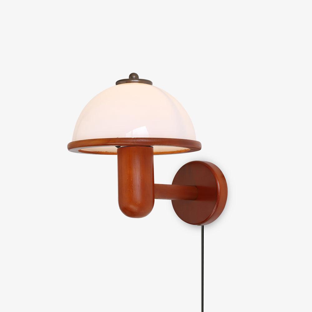 Frendorf | AetherWood Pilz Holz Wandleuchte | Handgefertigt | Rustikales Design | Wandbeleuchtung für Wohnzimmer & Schlafzimmer