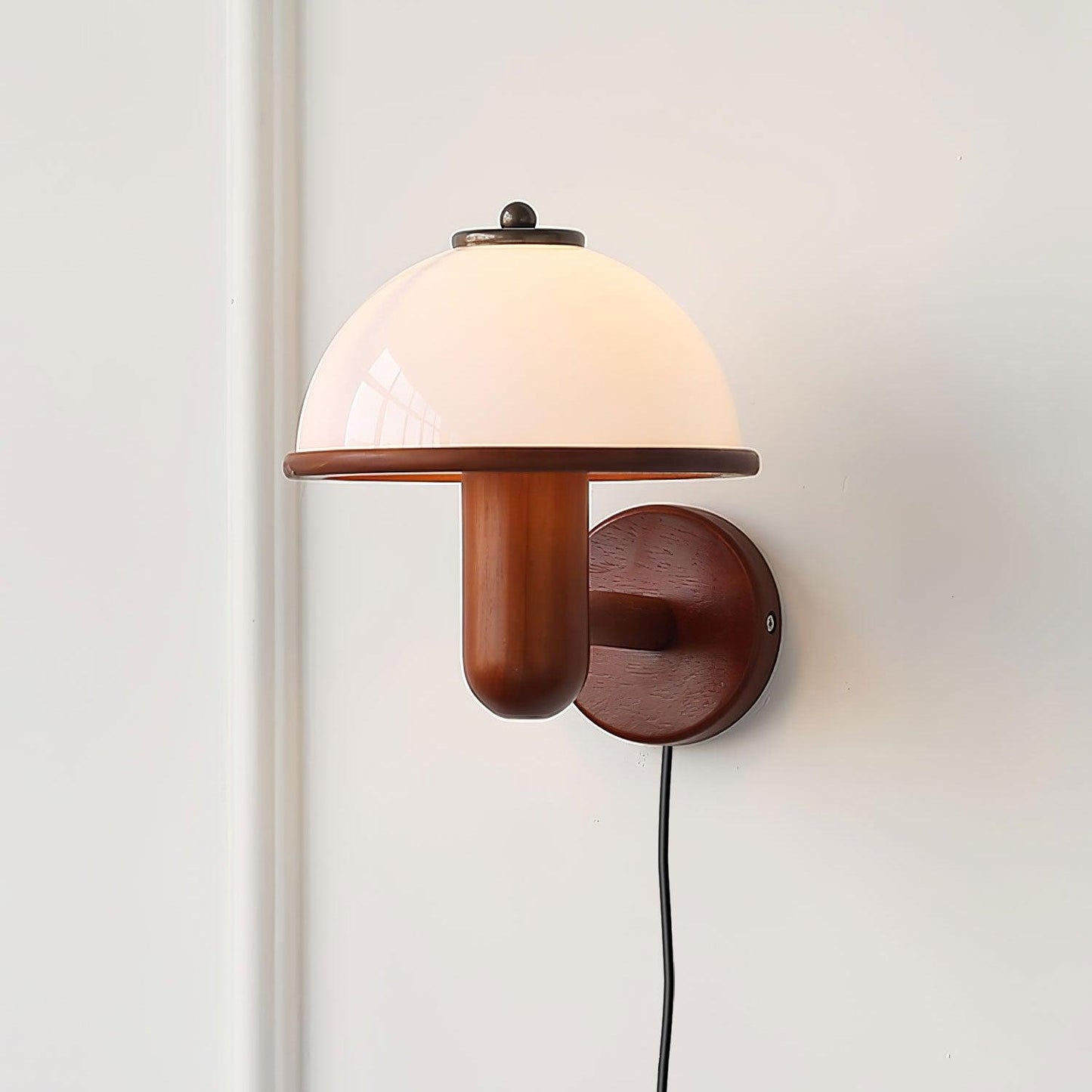 Frendorf | AetherWood Pilz Holz Wandleuchte | Handgefertigt | Rustikales Design | Wandbeleuchtung für Wohnzimmer & Schlafzimmer