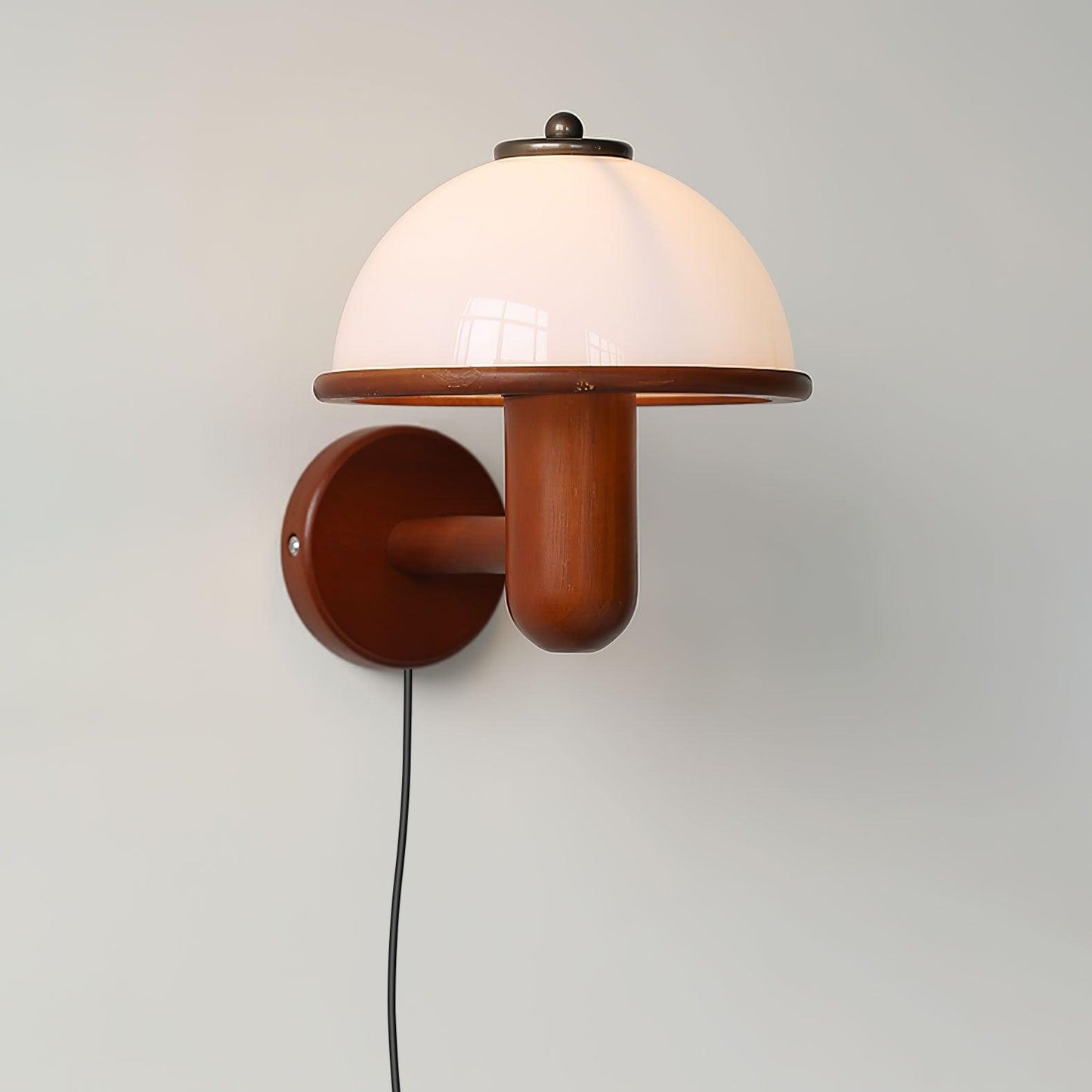 Frendorf | AetherWood Pilz Holz Wandleuchte | Handgefertigt | Rustikales Design | Wandbeleuchtung für Wohnzimmer & Schlafzimmer