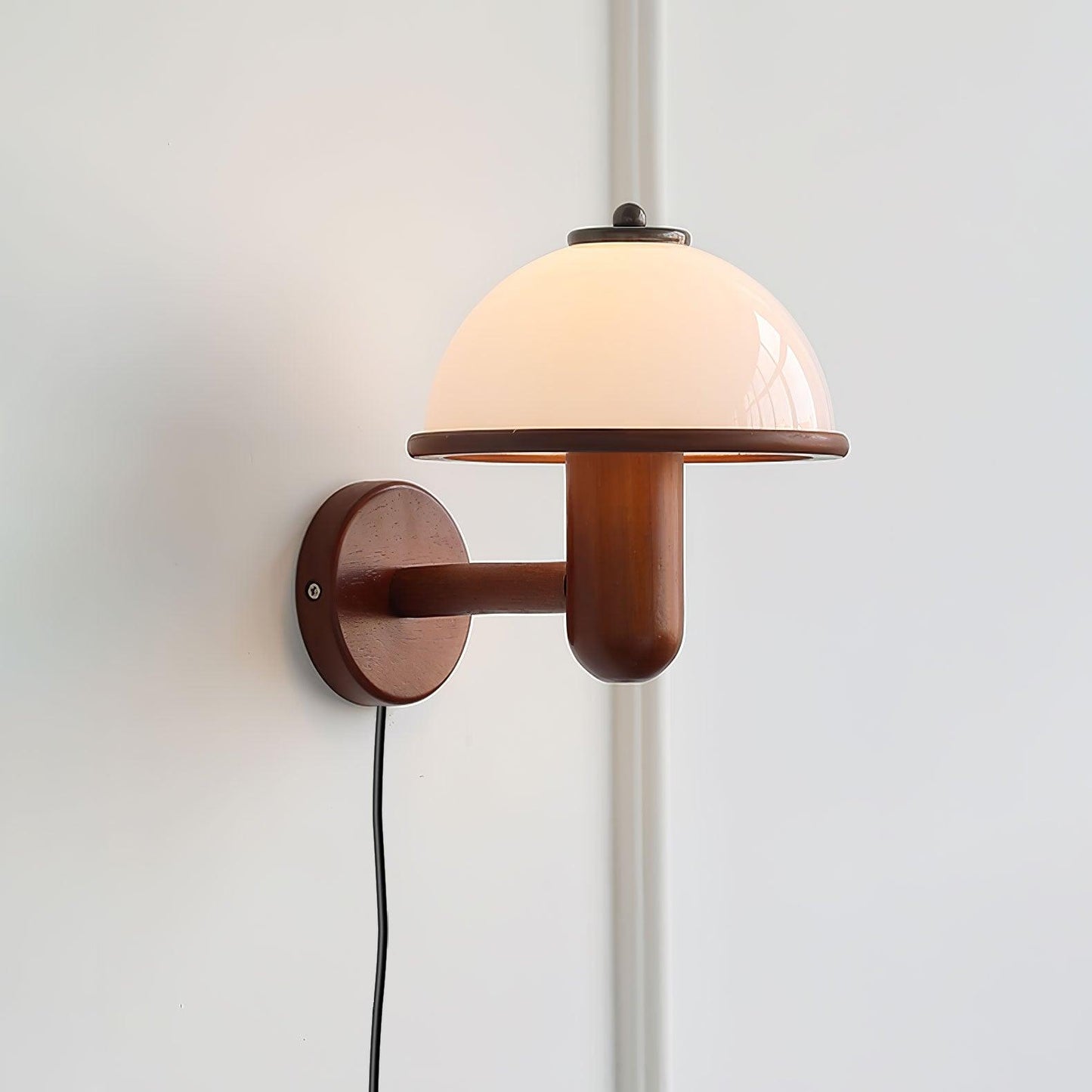 Frendorf | AetherWood Pilz Holz Wandleuchte | Handgefertigt | Rustikales Design | Wandbeleuchtung für Wohnzimmer & Schlafzimmer