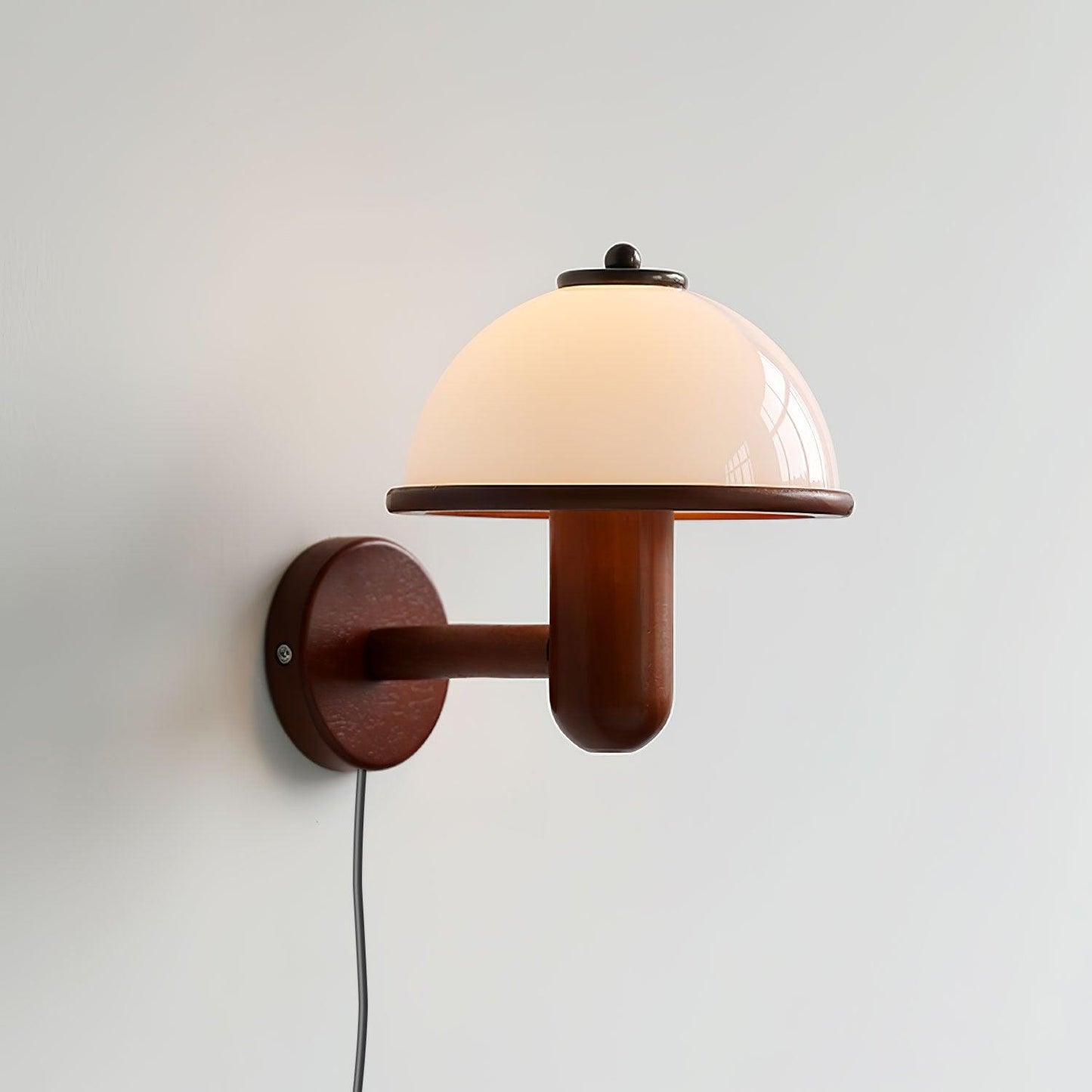 Frendorf | AetherWood Pilz Holz Wandleuchte | Handgefertigt | Rustikales Design | Wandbeleuchtung für Wohnzimmer & Schlafzimmer