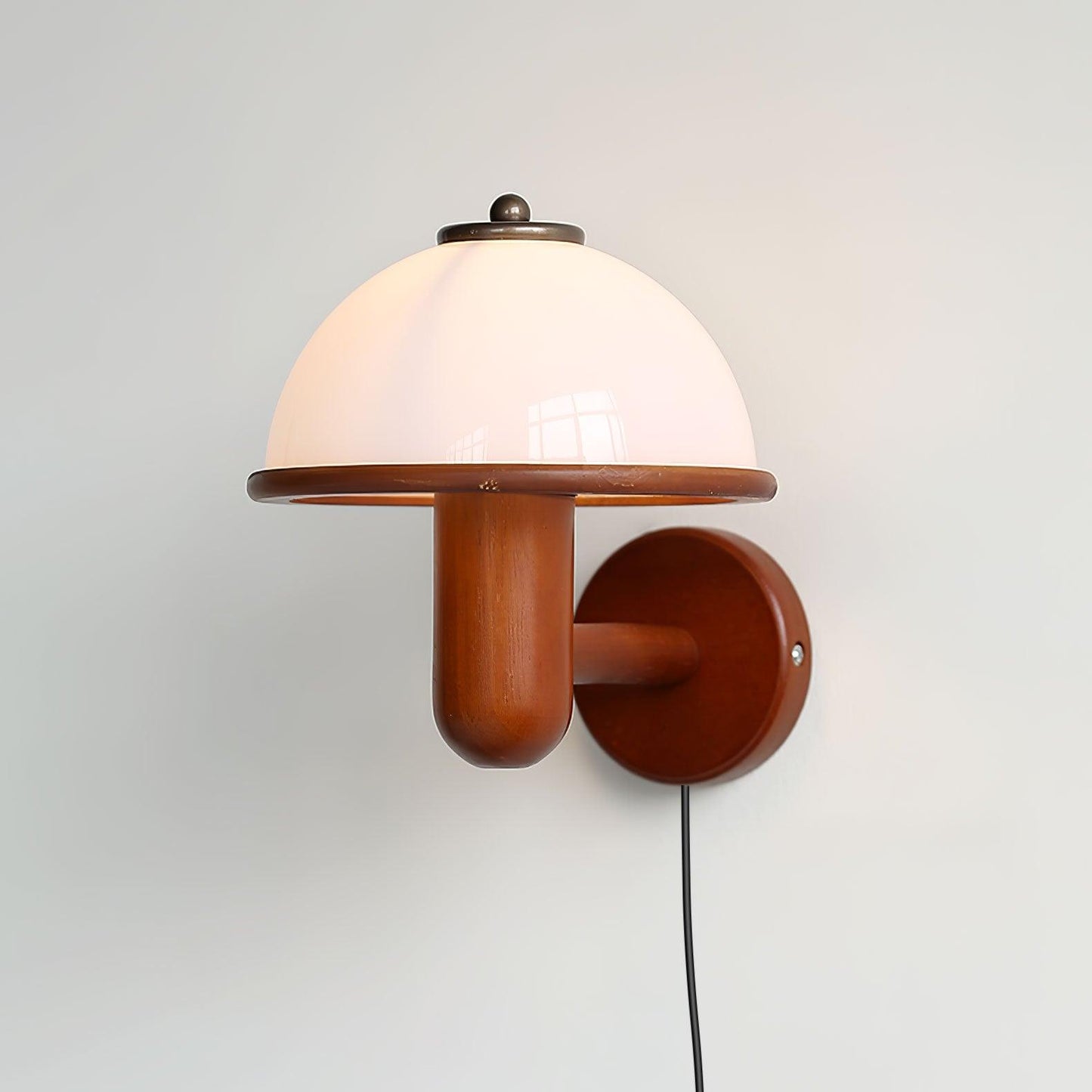 Frendorf | AetherWood Pilz Holz Wandleuchte | Handgefertigt | Rustikales Design | Wandbeleuchtung für Wohnzimmer & Schlafzimmer