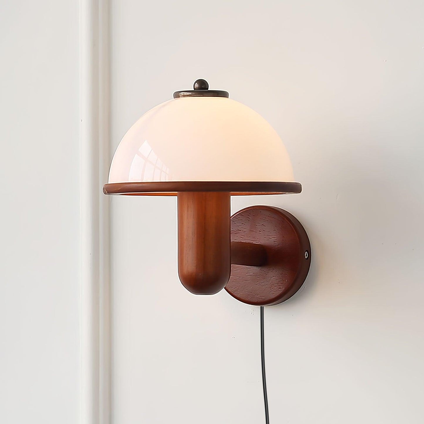Frendorf | AetherWood Pilz Holz Wandleuchte | Handgefertigt | Rustikales Design | Wandbeleuchtung für Wohnzimmer & Schlafzimmer
