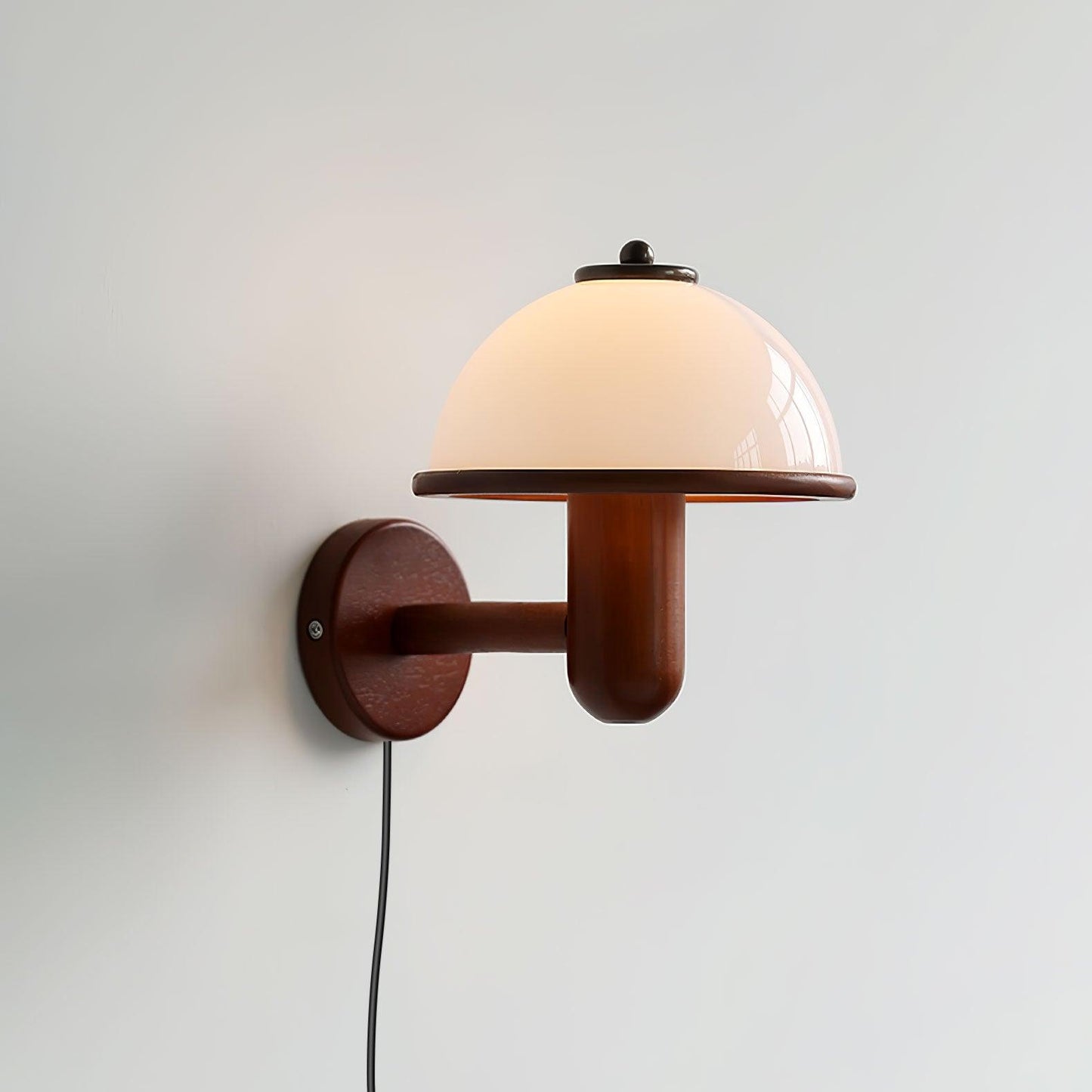 Frendorf | AetherWood Pilz Holz Wandleuchte | Handgefertigt | Rustikales Design | Wandbeleuchtung für Wohnzimmer & Schlafzimmer