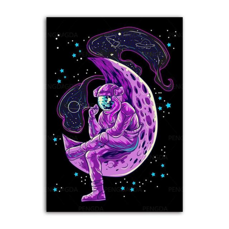 Vaporwave Astronaut - Leinwand Wandkunst Gemälde