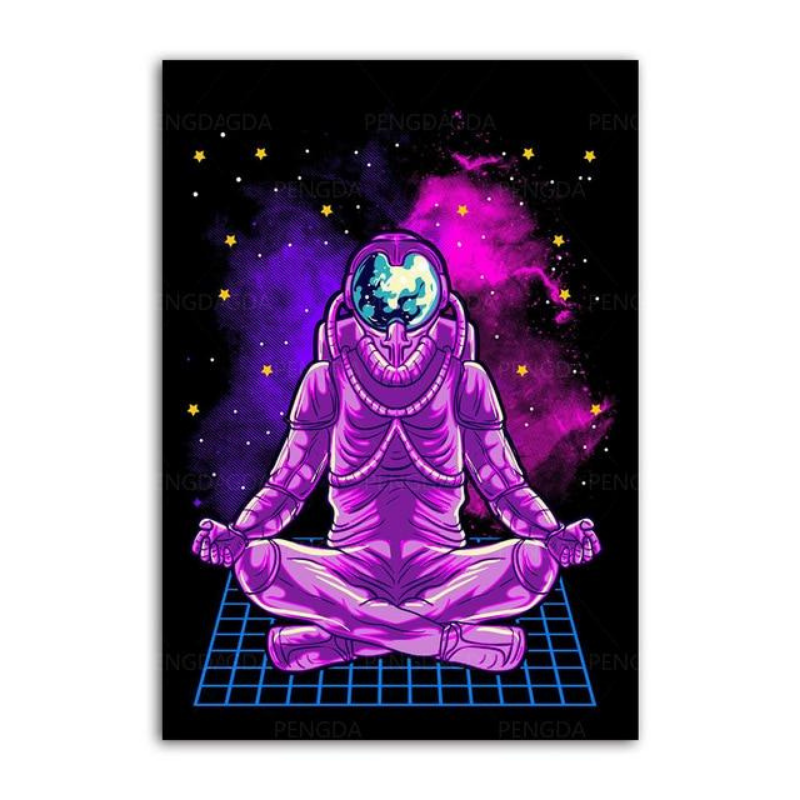 Vaporwave Astronaut - Leinwand Wandkunst Gemälde