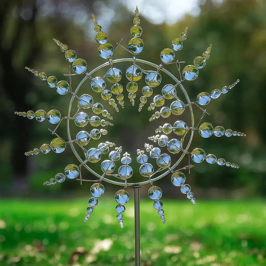 Frendorf | Mystischer Metall-Windspinner – Faszinierende Gartendeko mit Entspannungseffekt