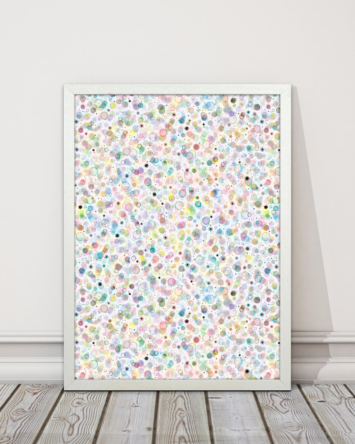 Cosmic Bubbles Buntfarbige Abstrakte Kunstdruck