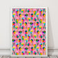 Cute Ice Creams Kids Pink Abstract Art Print