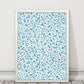Cosmic Bubbles Blaue Abstrakte Kunstgrafik