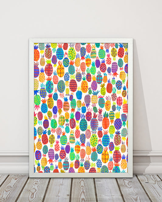 Niedliche Ananas Abstract Kunst Druck