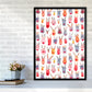 Niedliche Winter-Rehe Kinder Abstract Kunstdruck