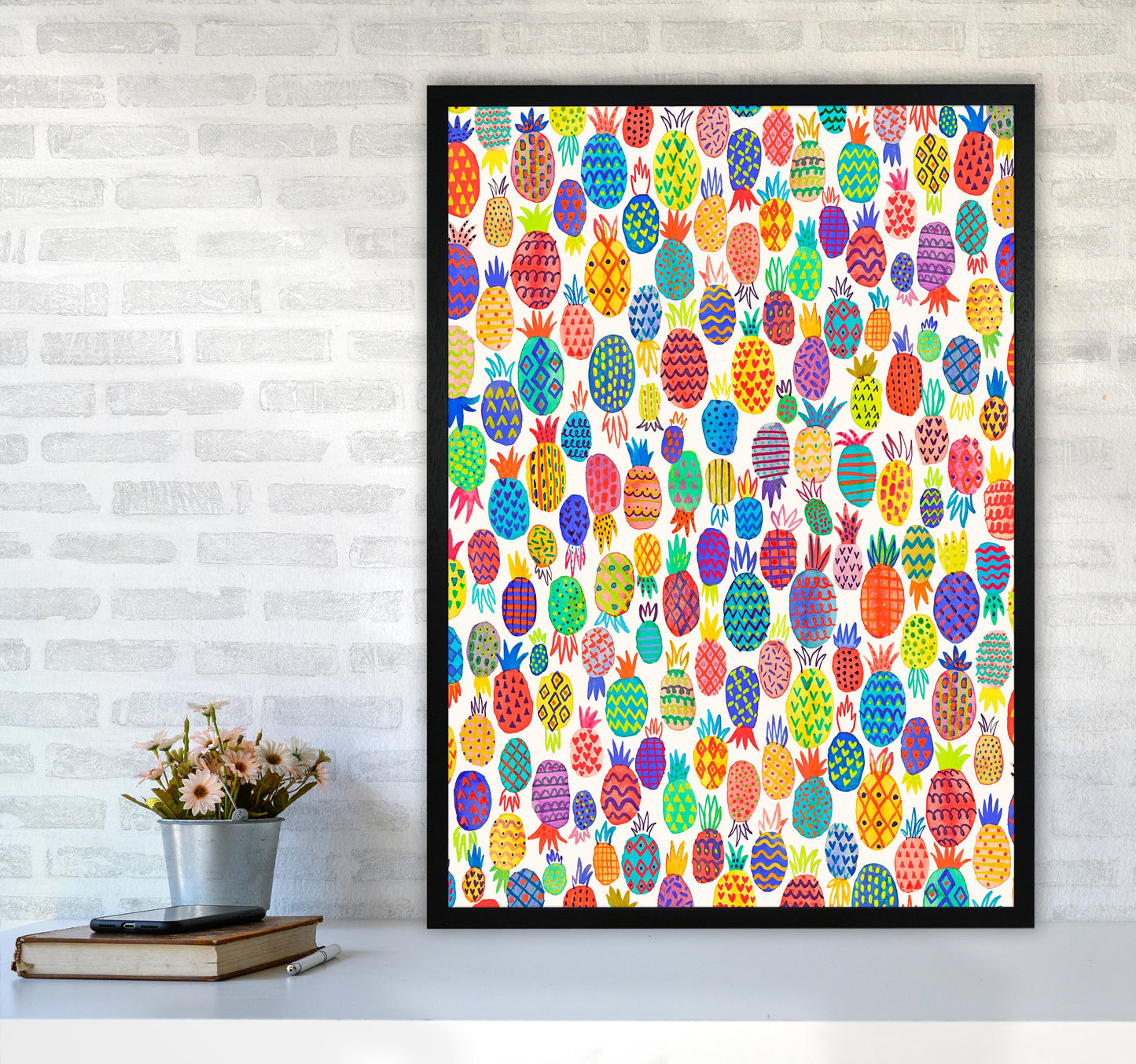 Niedliche Ananas Abstract Kunst Druck