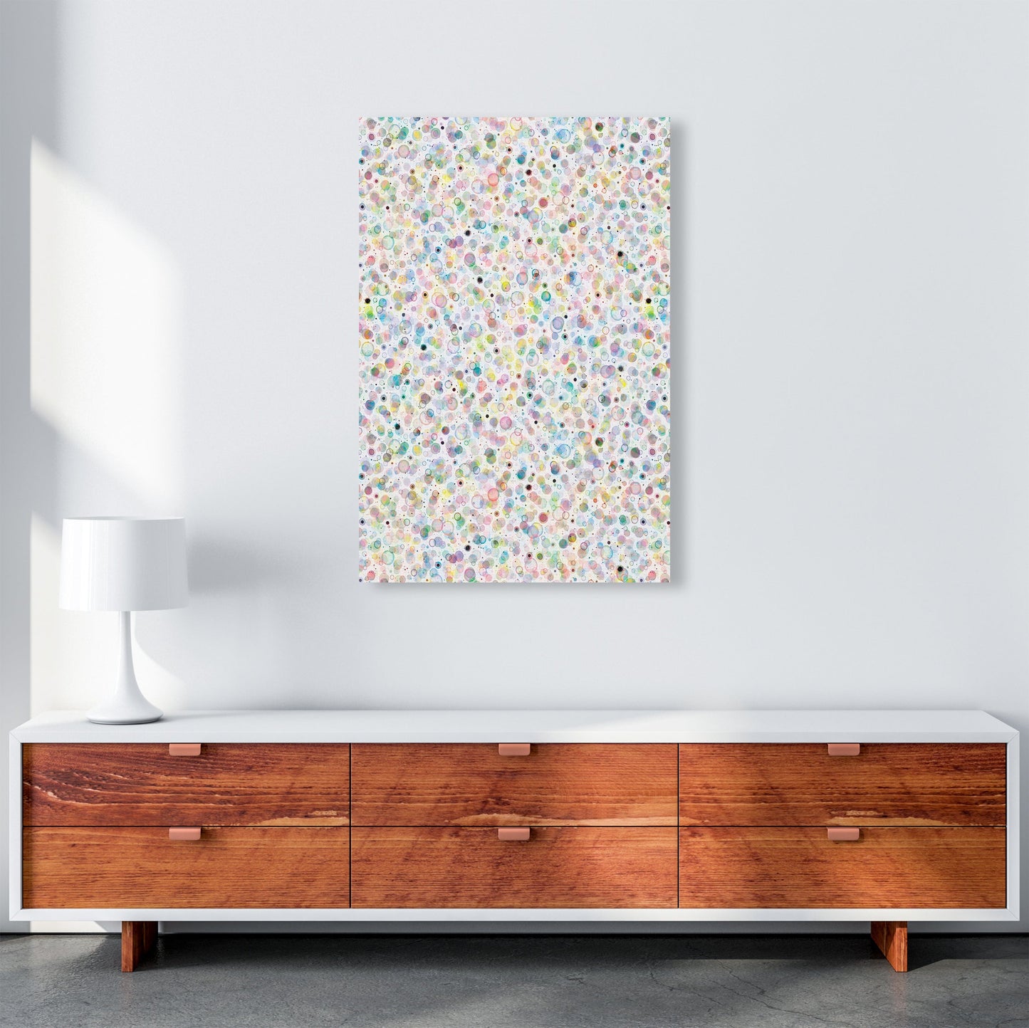 Cosmic Bubbles Buntfarbige Abstrakte Kunstdruck