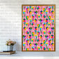 Cute Ice Creams Kids Pink Abstract Art Print