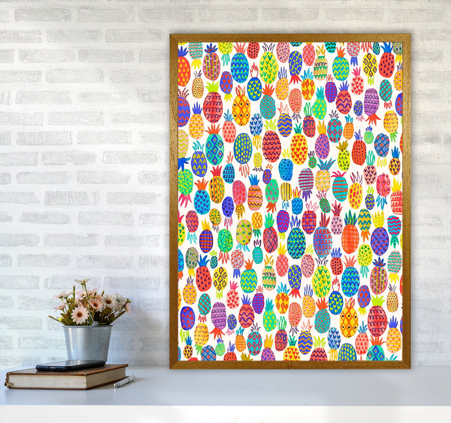 Niedliche Ananas Abstract Kunst Druck