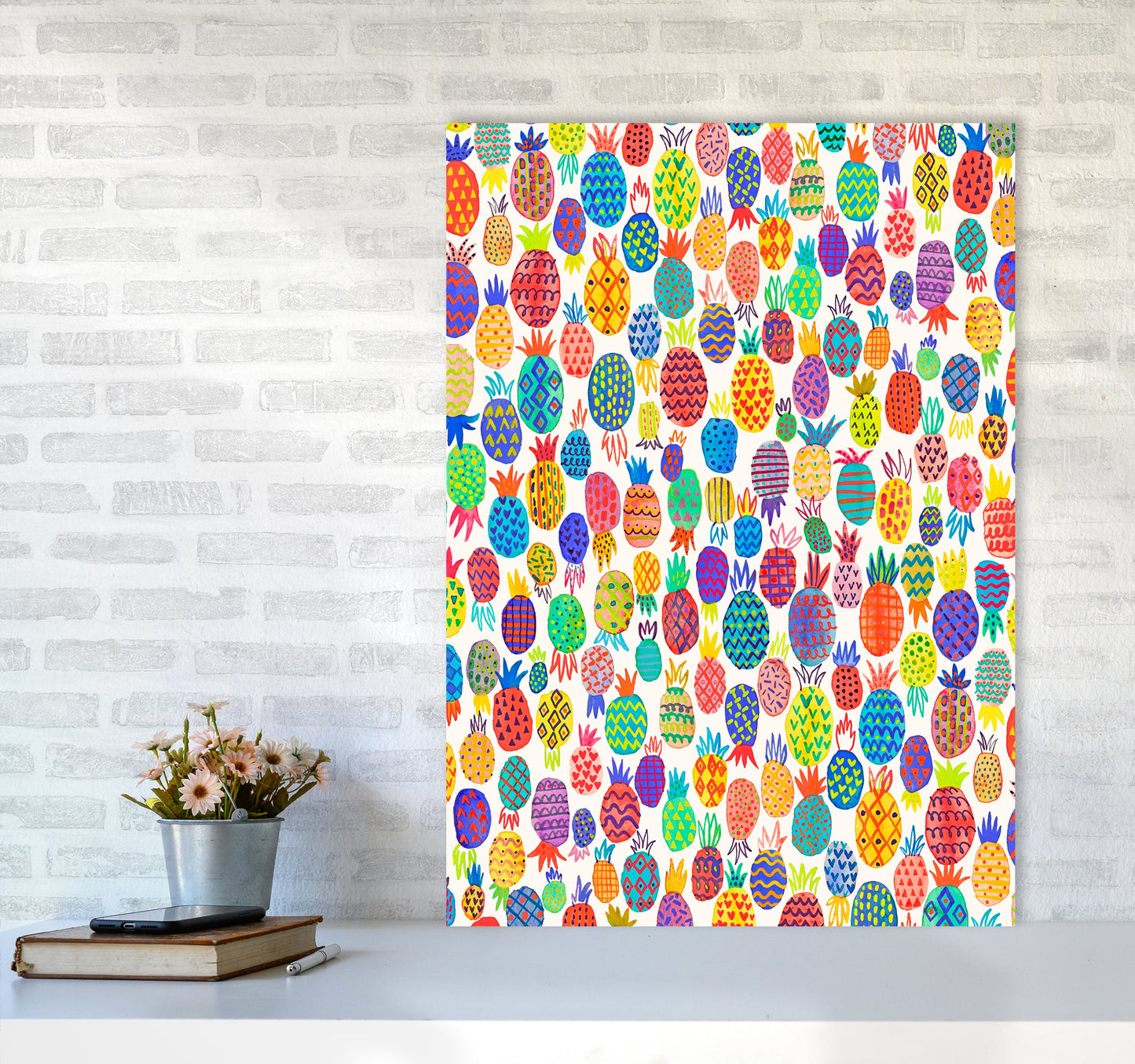 Niedliche Ananas Abstract Kunst Druck