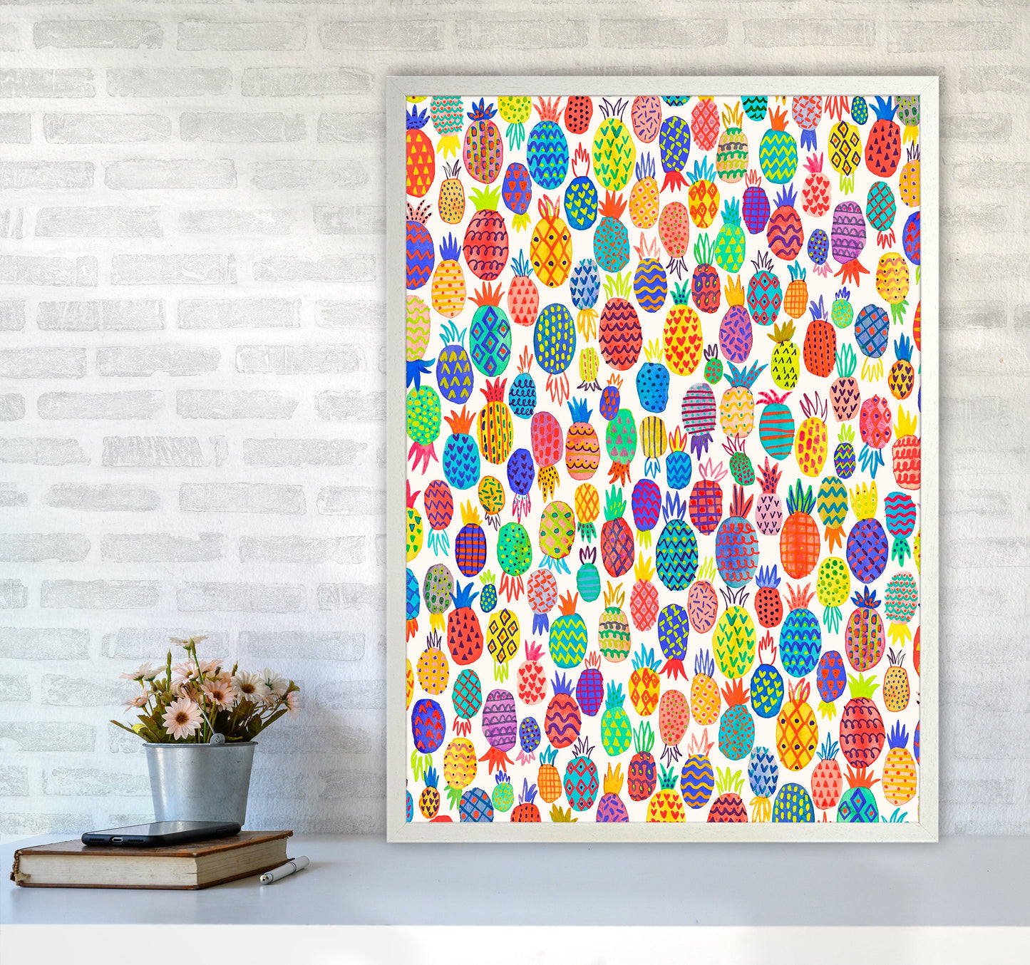 Niedliche Ananas Abstract Kunst Druck