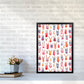 Niedliche Winter-Rehe Kinder Abstract Kunstdruck