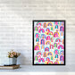 Niedliches Aquarell Regenbögen Abstract Art Print