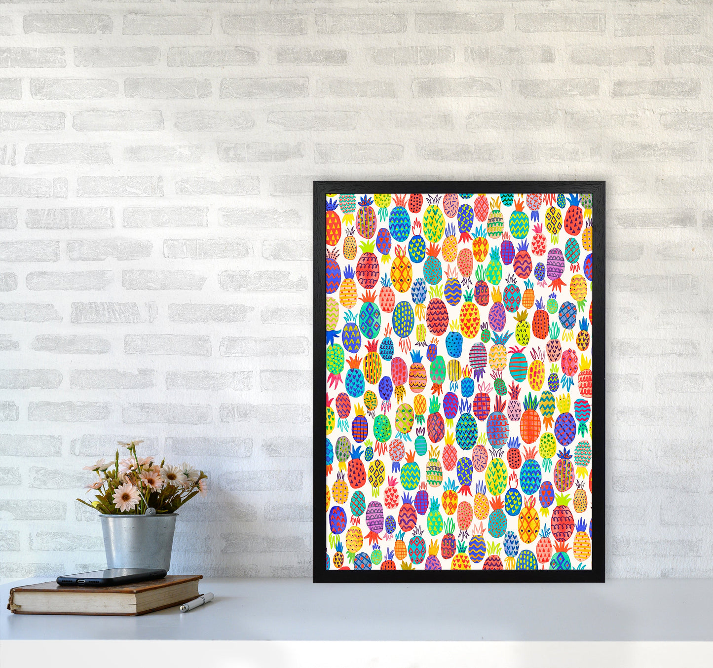 Niedliche Ananas Abstract Kunst Druck