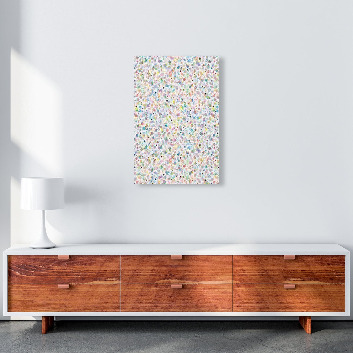 Cosmic Bubbles Buntfarbige Abstrakte Kunstdruck