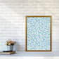 Cosmic Bubbles Blaue Abstrakte Kunstgrafik
