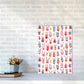 Niedliche Winter-Rehe Kinder Abstract Kunstdruck
