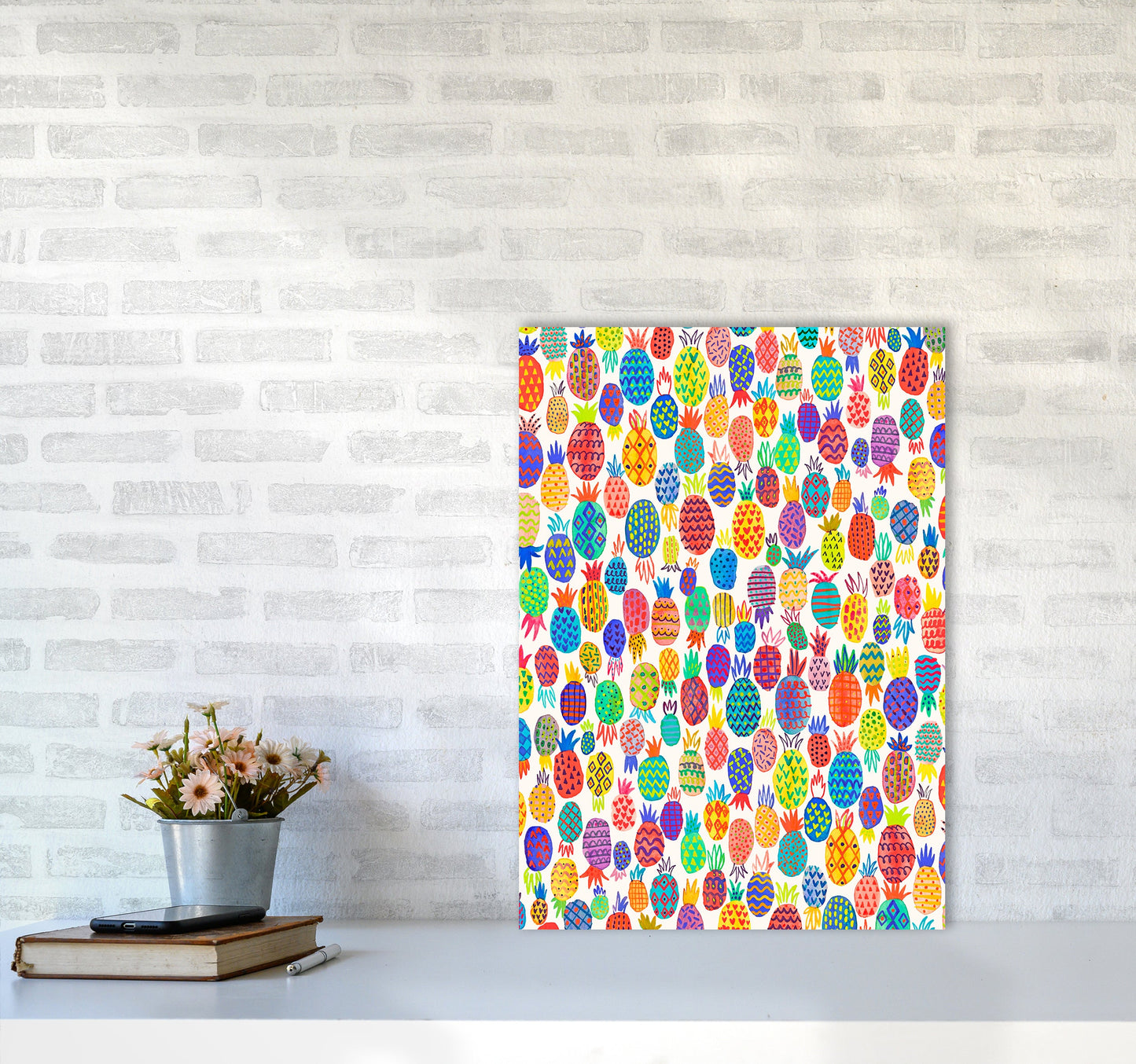 Niedliche Ananas Abstract Kunst Druck