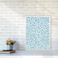 Cosmic Bubbles Blaue Abstrakte Kunstgrafik