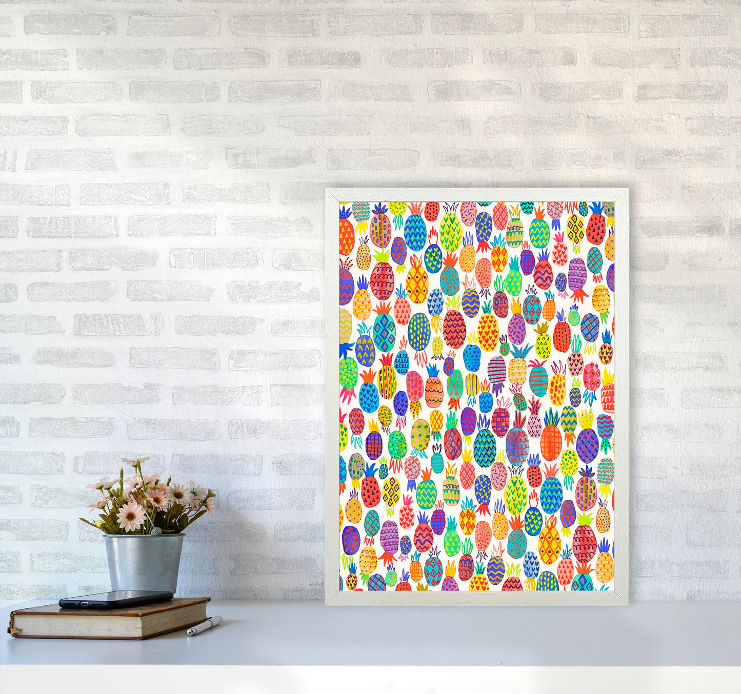 Niedliche Ananas Abstract Kunst Druck
