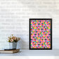 Cute Ice Creams Kids Pink Abstract Art Print