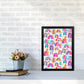 Niedliches Aquarell Regenbögen Abstract Art Print