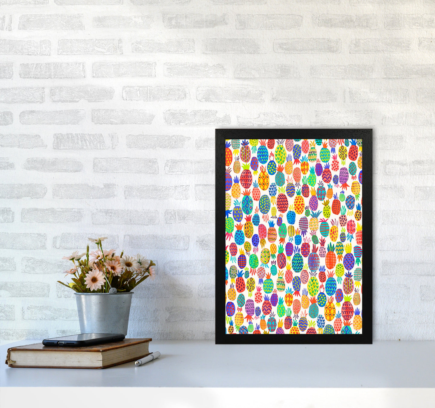 Niedliche Ananas Abstract Kunst Druck