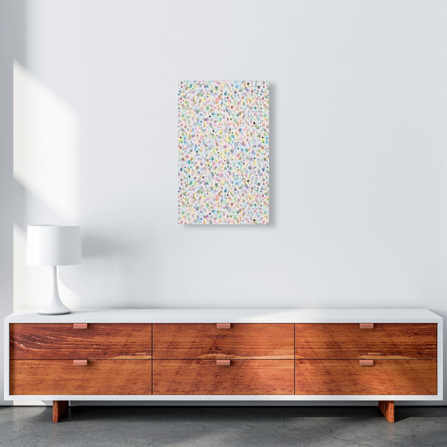 Cosmic Bubbles Buntfarbige Abstrakte Kunstdruck