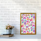 Niedliches Aquarell Regenbögen Abstract Art Print