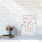 Curly und Zickzack-Streifen Weiß Abstract Kunst Druck
