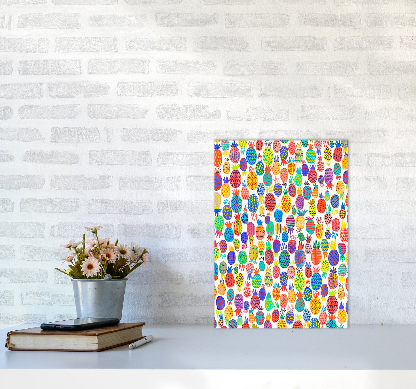 Niedliche Ananas Abstract Kunst Druck