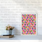 Cute Ice Creams Kids Pink Abstract Art Print