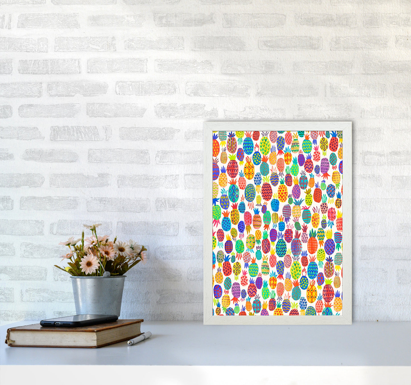 Niedliche Ananas Abstract Kunst Druck