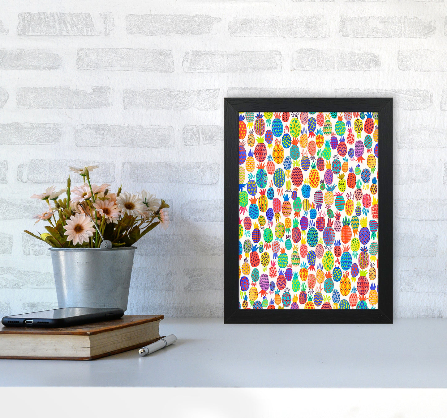 Niedliche Ananas Abstract Kunst Druck