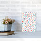 Curly und Zickzack-Streifen Weiß Abstract Kunst Druck