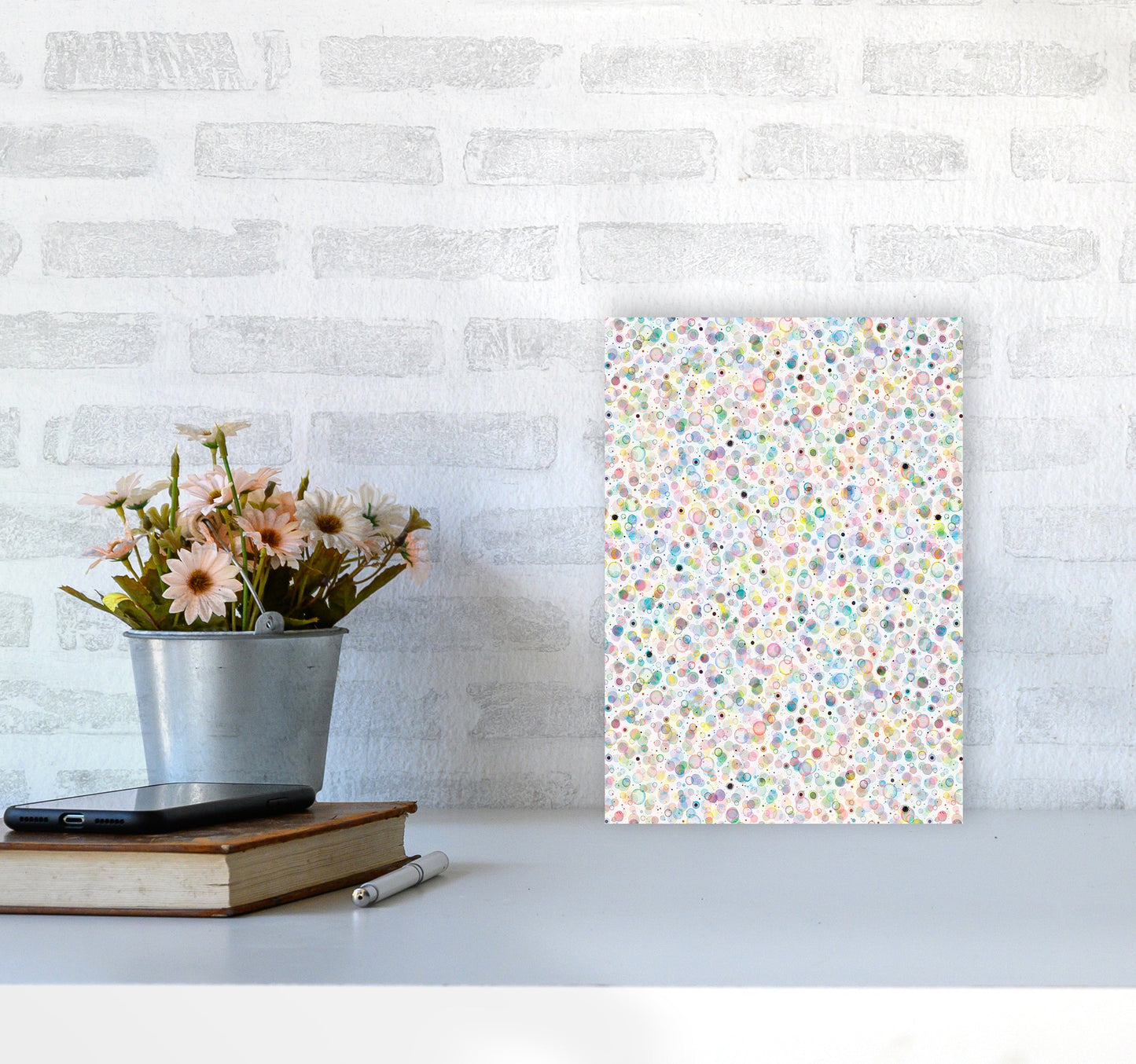 Cosmic Bubbles Buntfarbige Abstrakte Kunstdruck