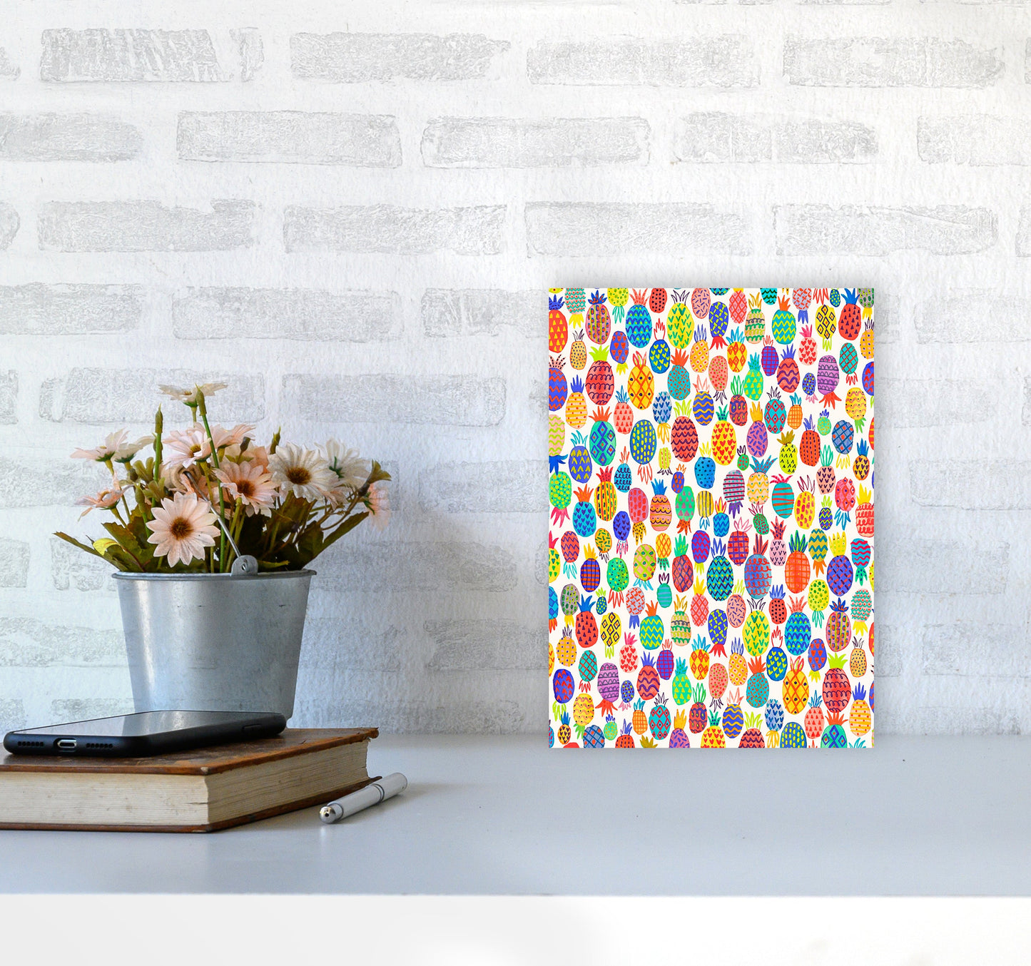 Niedliche Ananas Abstract Kunst Druck